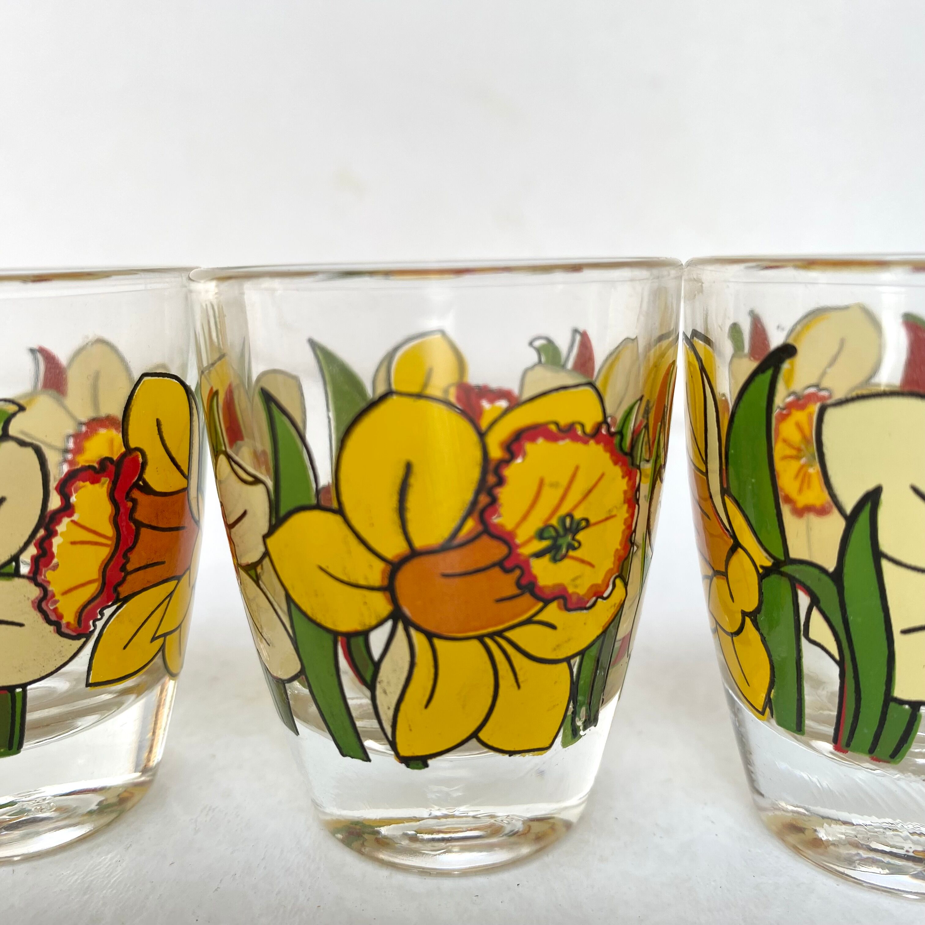 Vintage floral glasses