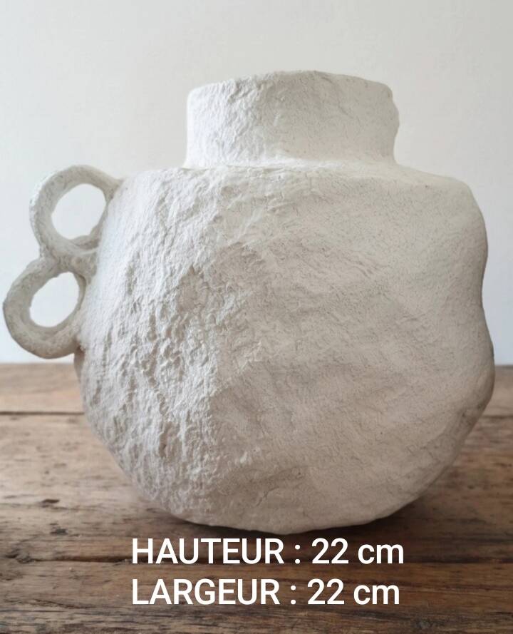 Lot de 4 vases sculpturaux esprit minéral Boho