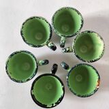 6 mini HB Quimper cups, bright green
