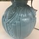 Art Deco blue opaline lamp