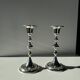 Pair of small silver candlesticks