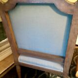 Pair of Louis XVI style armchairs in solid walnut