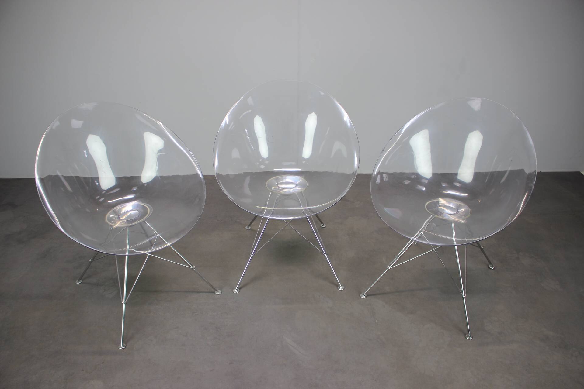Set of 3 EROS chairs by Philippe Starck for Kartell, Italy, 1999