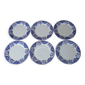6 assiettes plates en - gien