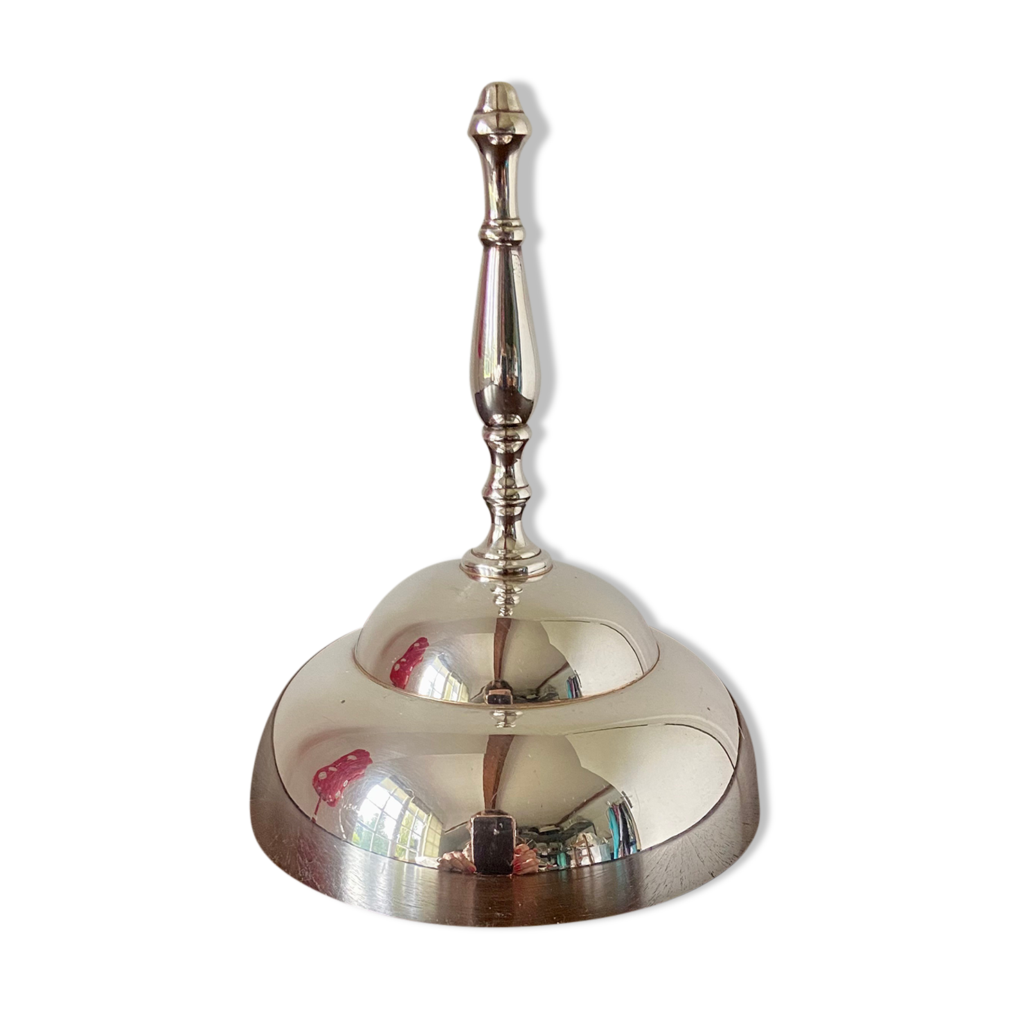 Silver metal service bell