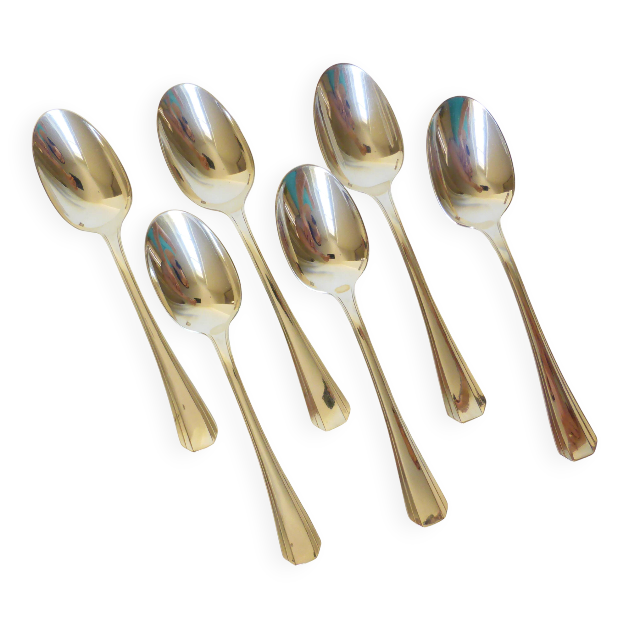 6 Christofle Art Deco style silver-plated tablespoons 2106255