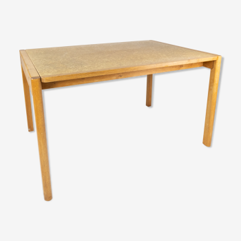 Table à manger en chêne et liège de design danois des années 1970