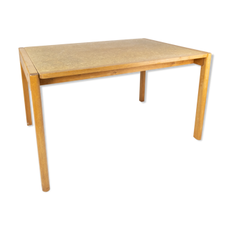 Table à manger en chêne et liège de design danois des années 1970