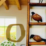 Miroir bois fer forgé animale