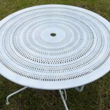 Round wrought iron garden table from the 1900s