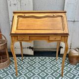 Raw wood donkey back secretary