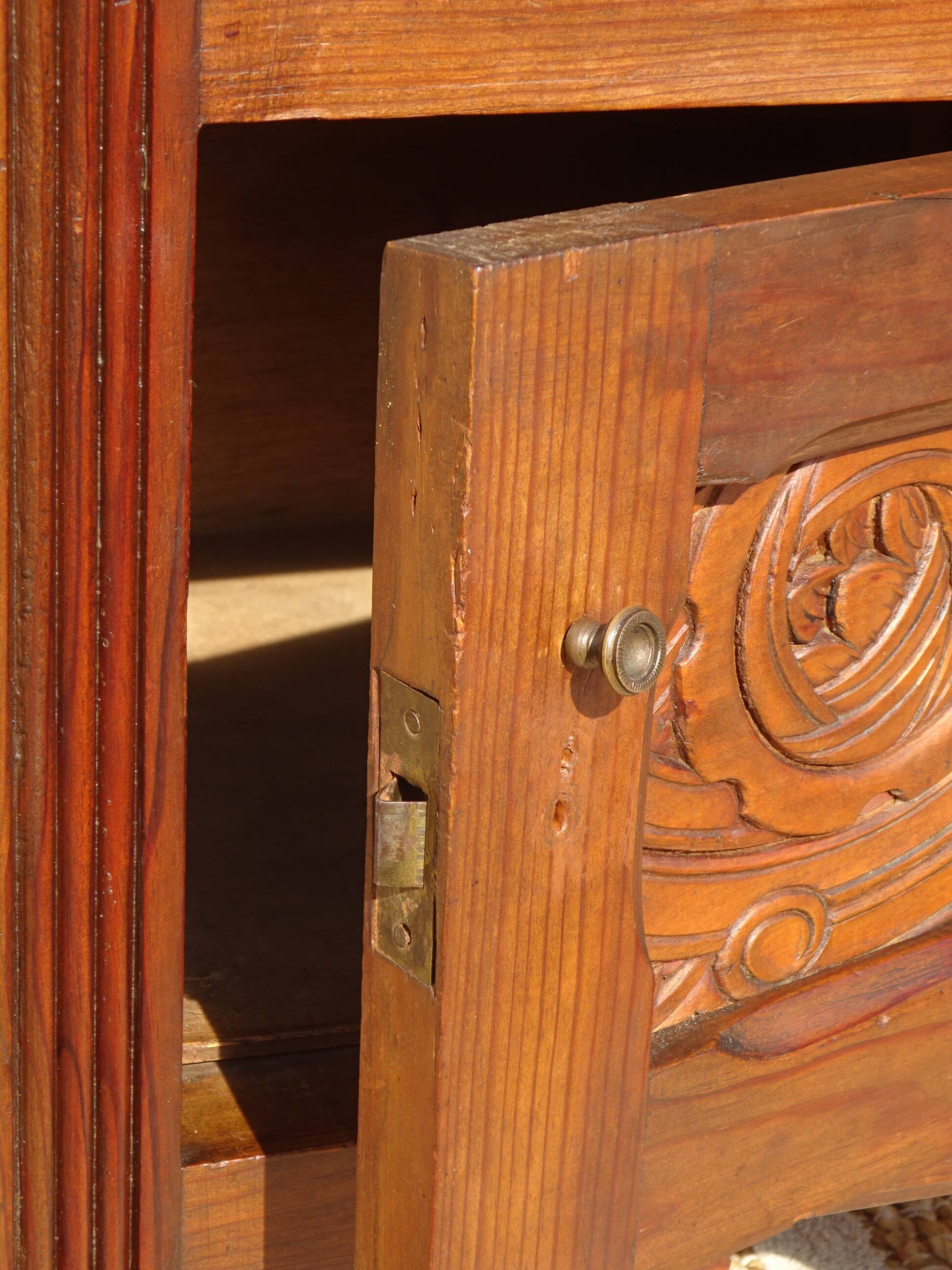 Art Deco period bedside table with marble top