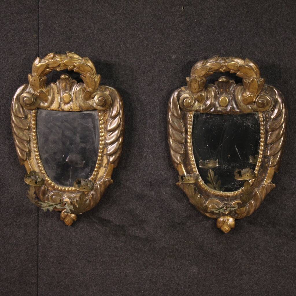 Pair of 18th-century Italian Louis XV style wall lights