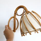 Rattan sconce, vintage