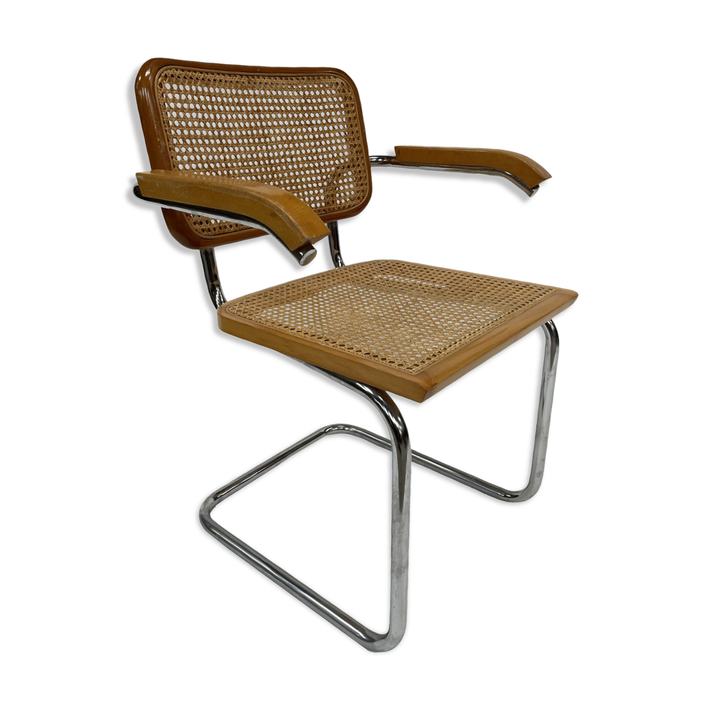 Chair Cesca model with armrests B64 in chrome