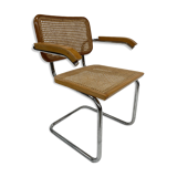 Chair Cesca model with armrests B64 in chrome