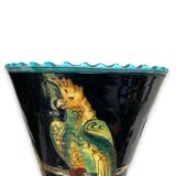 Monaco vase with decoration of parakeets and parrots