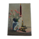 Tableau Huile sur toile bouquet de fleurs et bougies vintage