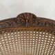 Wood and cane armchair