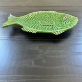 Plat poisson en barbotine verte