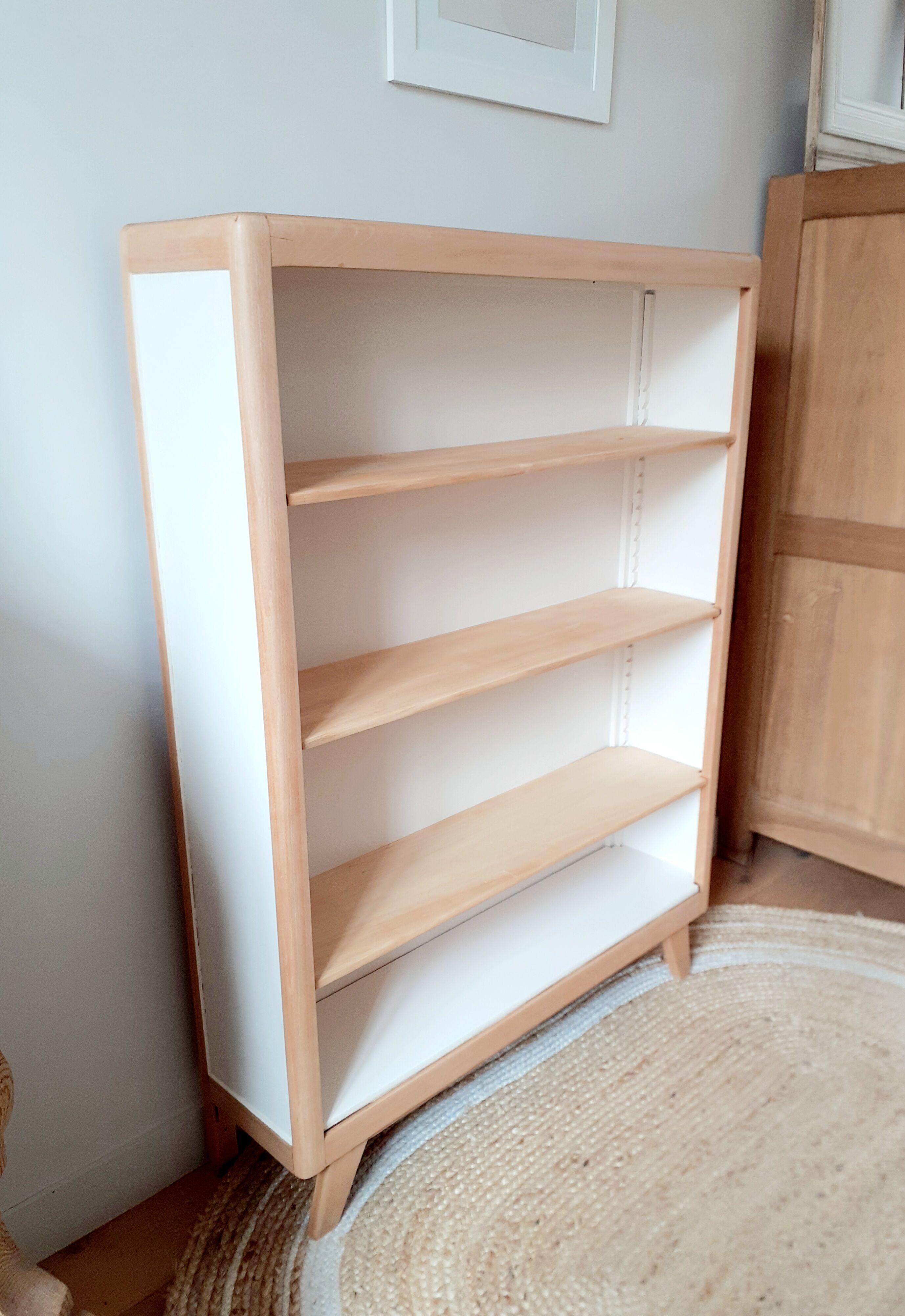 Vintage bookcase shelf 50s