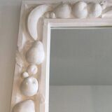 Unique decorative plaster mirror with fruit decorations