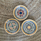 Set of 3 saucers Henriot Quimper