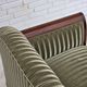 1950s, 3-seater Danish sofa, green furniture velour, teak wood.