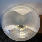 Mazzega Lampe Murano  Verre Puliginiso et inox 1971