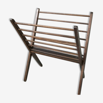 Porte revues scandinave en bois, pliable