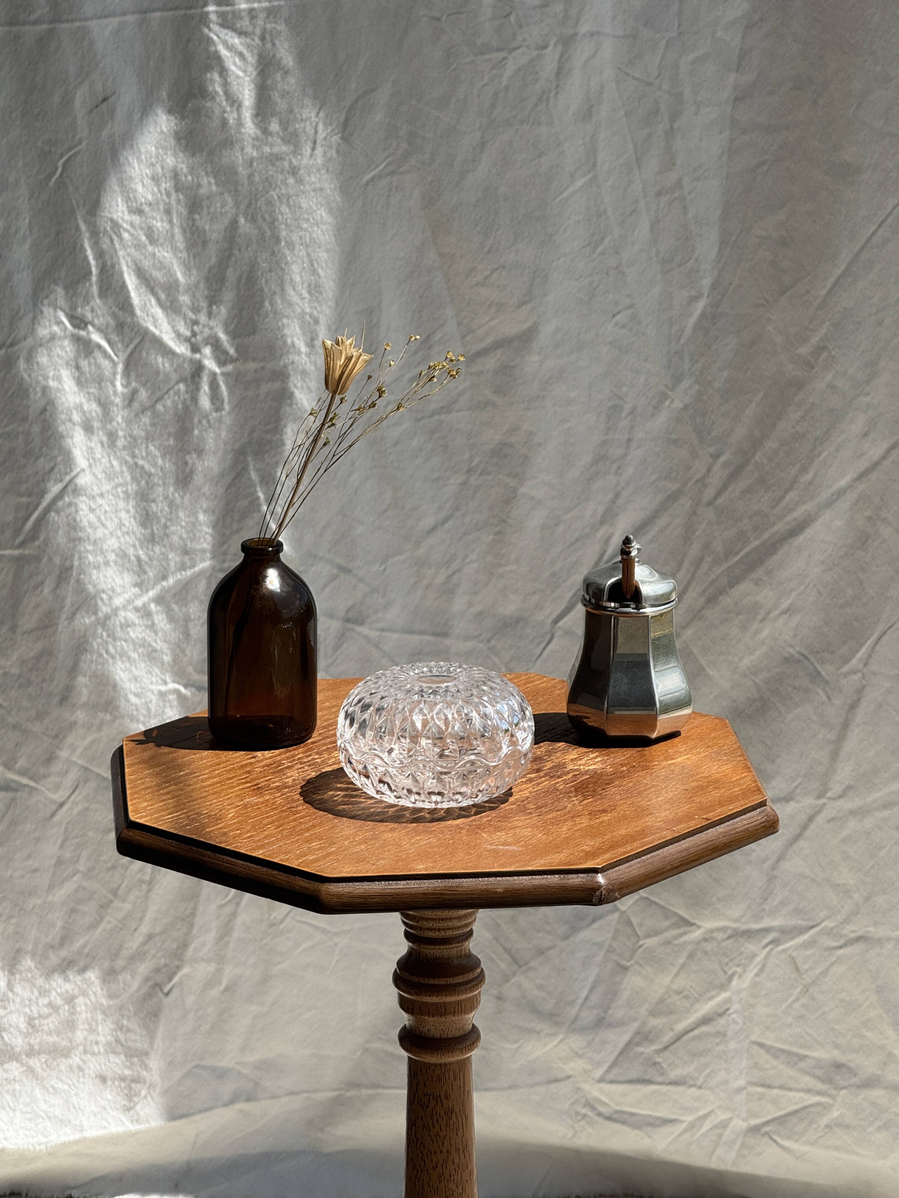 Small glass candy box Cristal d'Arques France