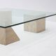 Metafora travertine coffee table by Massimo & Lella Vignelli, Italy
