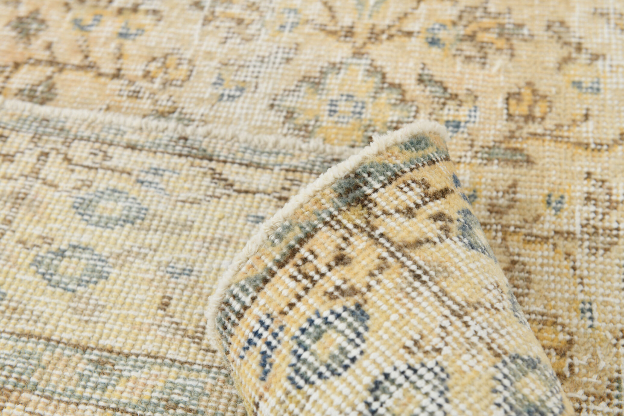 5x8 beige yellow tones turkish rug 247x152cm