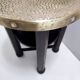 Secessionist Durmast Coffee Table with a Shelf and a Round Brass Top, Austr