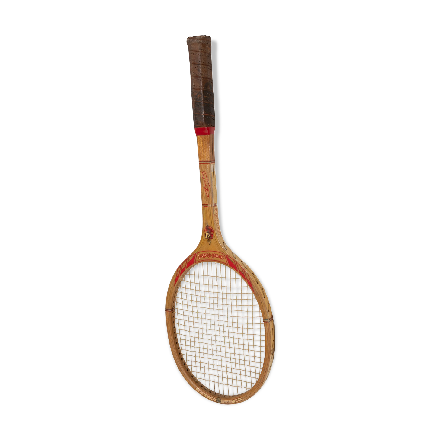 Old wooden tennis racket