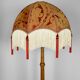 Important Art Deco carved oak floor lamp, France, circa 1920