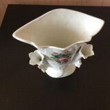 Vase porcelaine avec 2 soliflores