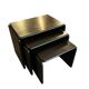 Set of 3 ebonized Italian nesting tables