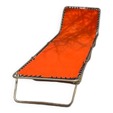 Vintage deckchair 1970 orange