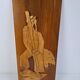 Mid-century Czech hand-carved wooden shepherd wall relief, 1960.