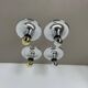 Silver disc wall lamps by Charlotte Perriand, Germany, 1970s, set of 4