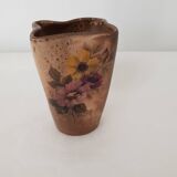 Ceramic vase with floral motif signed Vallauris