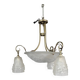 Lustre époque Art déco en verre moulé pressé vers 1930