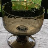 Fruit cup in brown blown glass the vintage France rocker