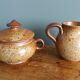Tea or coffee service in Puisaye stoneware, signed Jean-Pierre Prud’homme