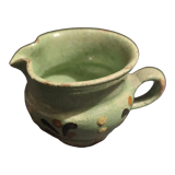 Glazed terracotta cream pot alsace Soufflenheim early twentieth century