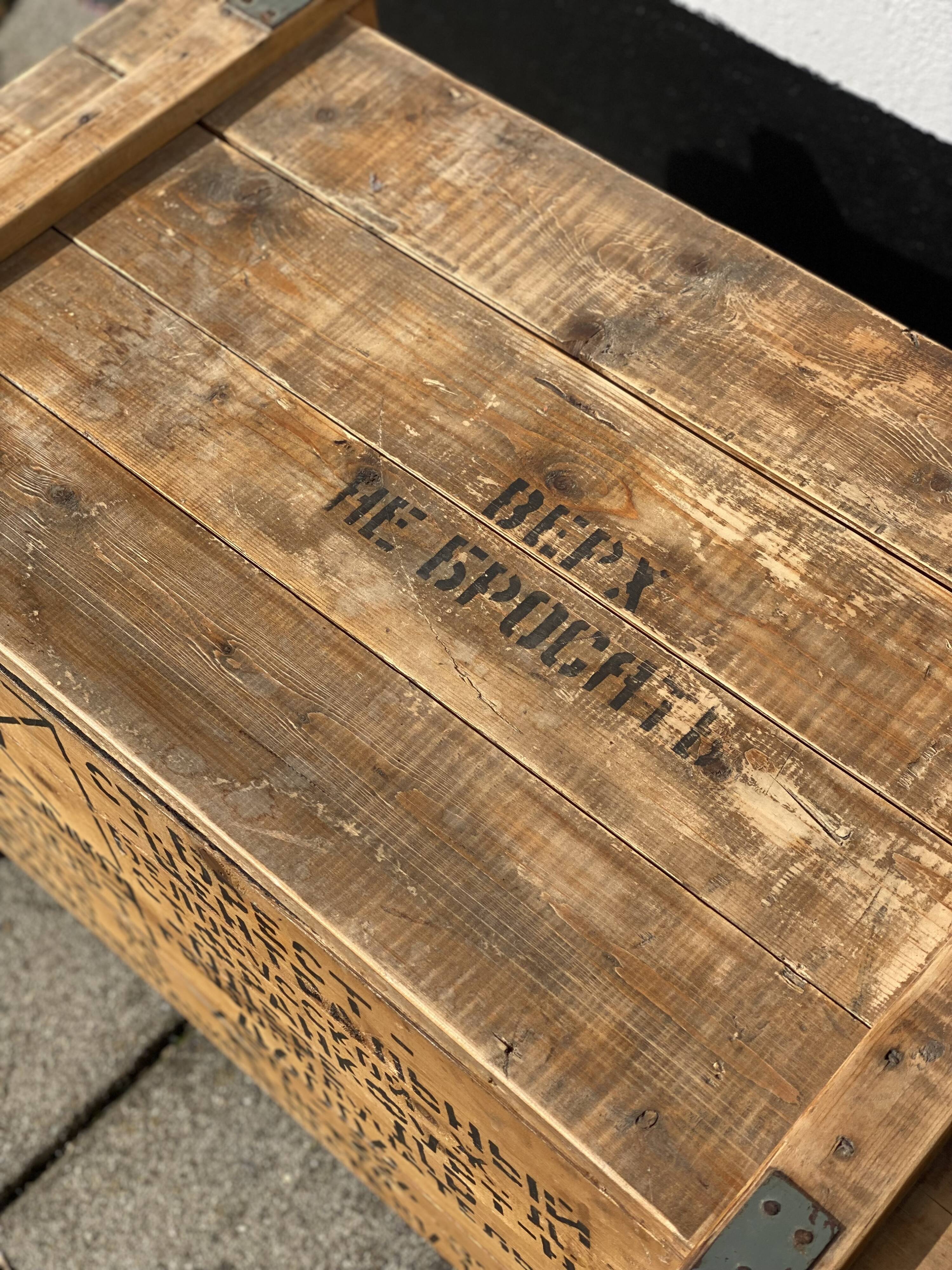 Vintage Russian Military Surplus Gas Mask Crate