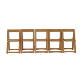 Foldable chairs in elm or ash seat cannage 1970