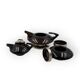 Mid-century modern piled up Tea set, SC3 Italy 1970s