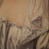 Tableau ancien représentant une jeune femme du 19ème siècle